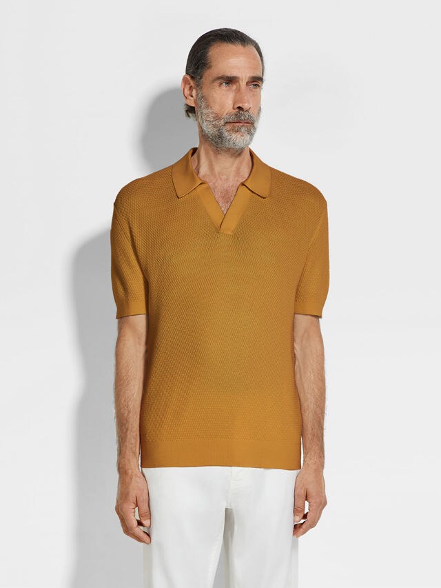 Ochre Premium Cotton Polo Shirt Product detail photo #3
