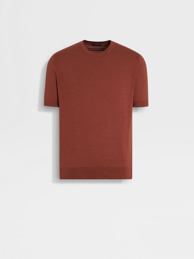 Brick Red Premium Cotton T-shirt Main product photo