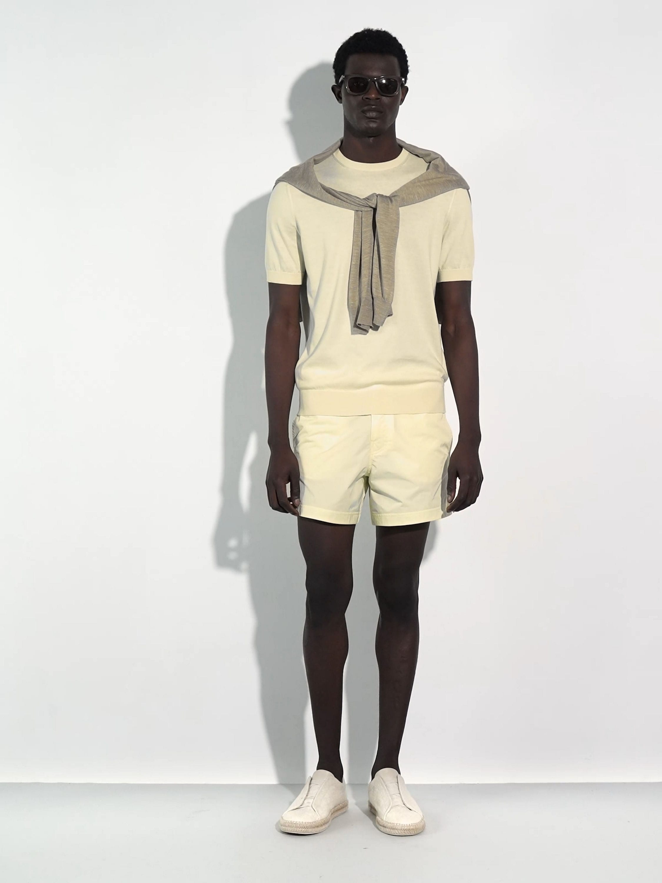 Tシャツ・カットソー ZEGNA PREMIUM COTTON STITCH T-SHIRT (RUFC25A9 C10 WHITE) White Stretch Cotton T-shirt SS25 22493599 | Zegna US