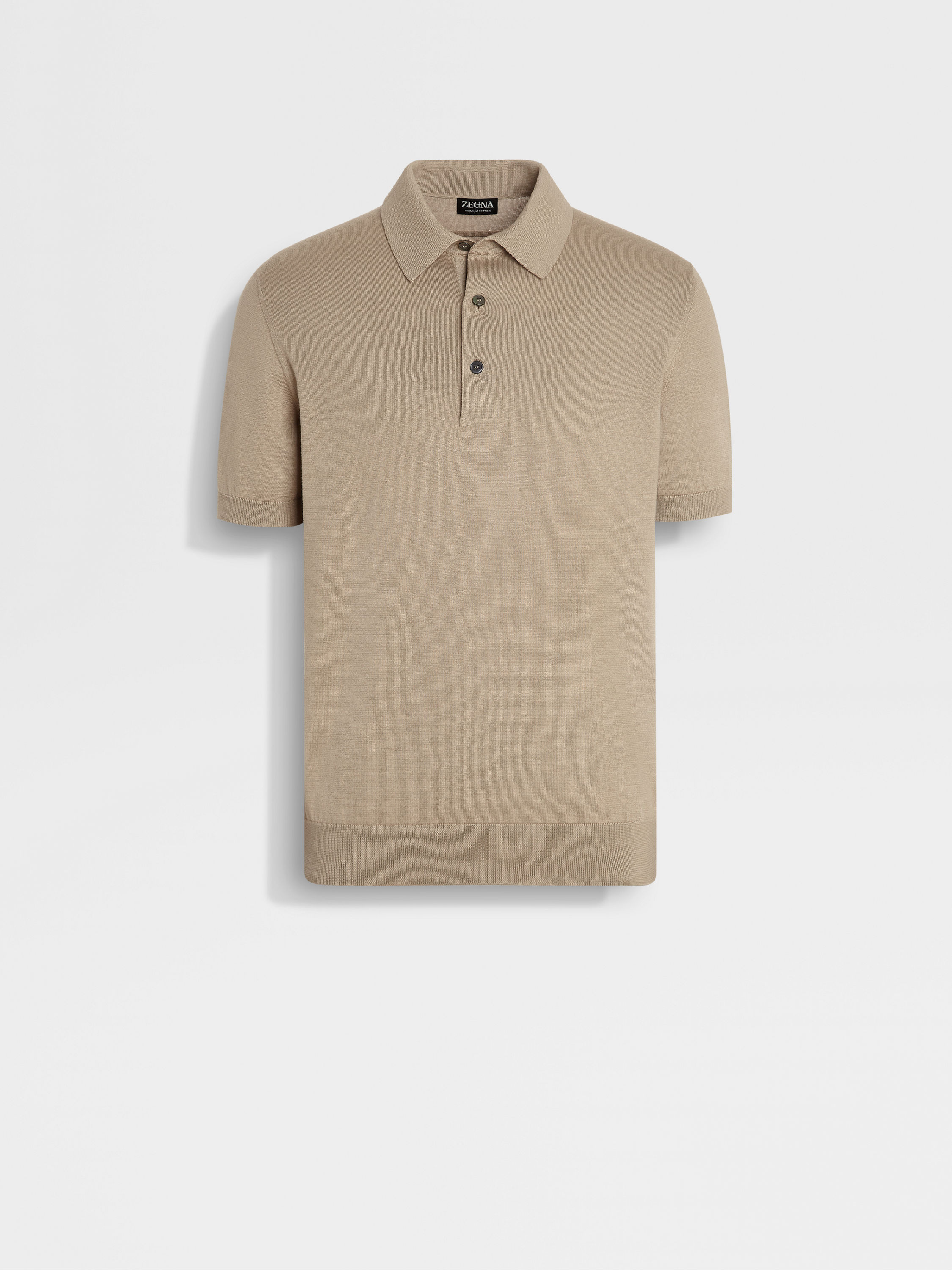 Light Taupe Premium Cotton Polo Shirt Main product photo