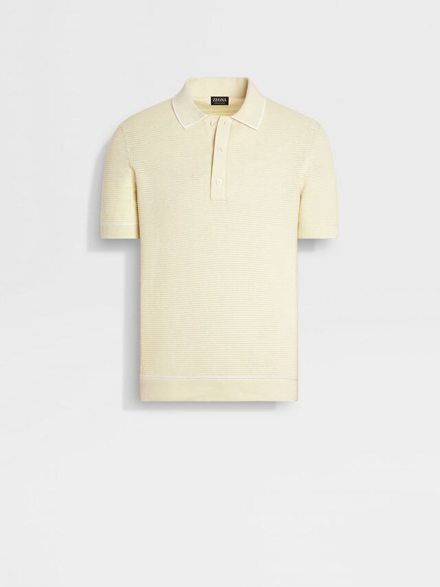Light Yellow Premium Cotton Polo Shirt Main product photo