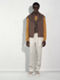 Ochre Mélange Silk Cashmere and Linen Crewneck