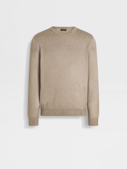 TAUPE トープ Melange Yarn H/S Crew Knit 02 TAUPE トープ Melange Yarn H/S Crew Knit 02