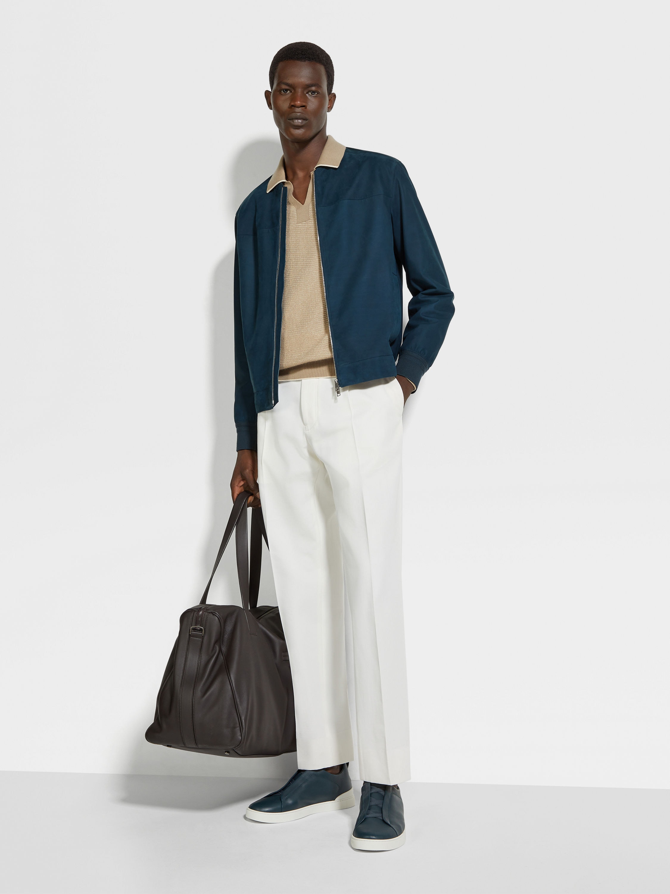 Hose aus Baumwolle und Wolle in Weiß Detailfoto #2 des Produkts