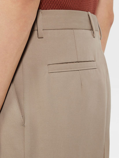 Light Taupe Cotton and Wool Pants SS25 33727650 | Zegna KR