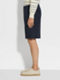 Navy Blue Oasi Lino Shorts Product detail photo #3