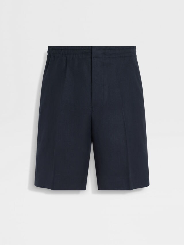 Navy Blue Oasi Lino Shorts Main product photo