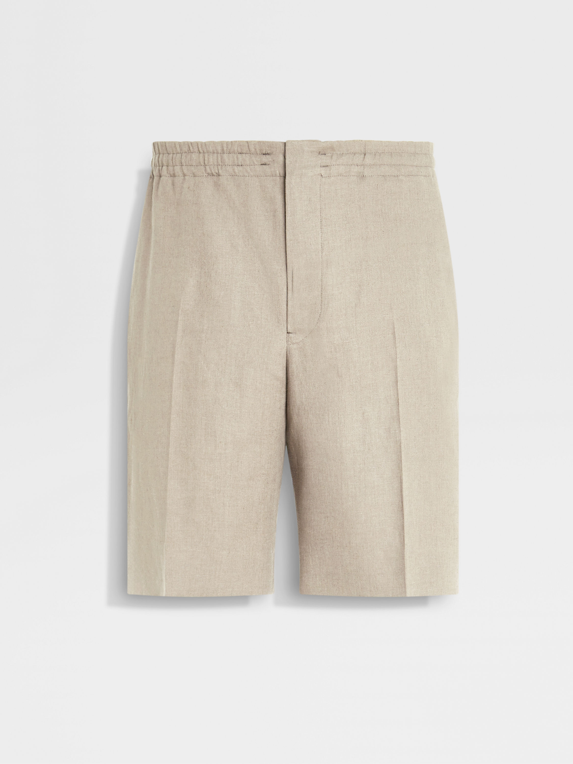 Light Taupe Oasi Lino Shorts Main product photo