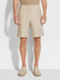 Light Taupe Oasi Lino Shorts Product detail photo #4