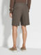 Dark Taupe Oasi Lino Shorts Product detail photo #5