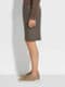 Dark Taupe Oasi Lino Shorts Product detail photo #3
