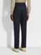 Navy Blue Oasi Lino Pants Product detail photo #5