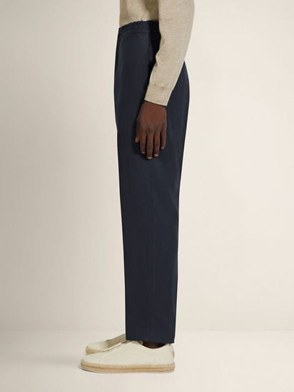 Navy Blue Oasi Lino Pants SS26 34498663 | Zegna FI
