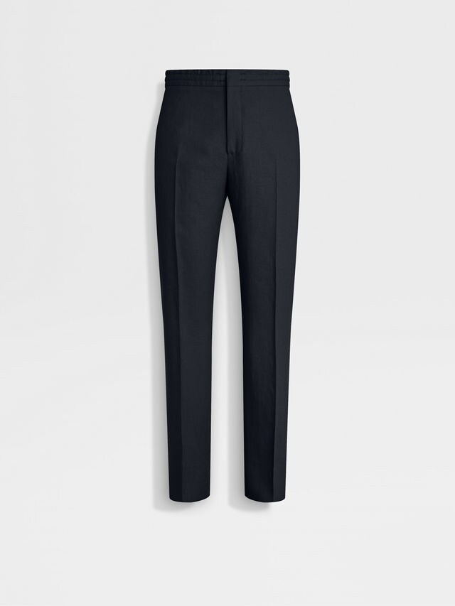 Navy Blue Oasi Lino Pants Main product photo
