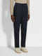 Navy Blue Oasi Lino Pants Product detail photo #4