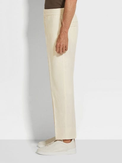 White Oasi Lino Pants SS25 33974039 | Zegna HK White Oasi Lino Pants SS25 33974039 | Zegna HK