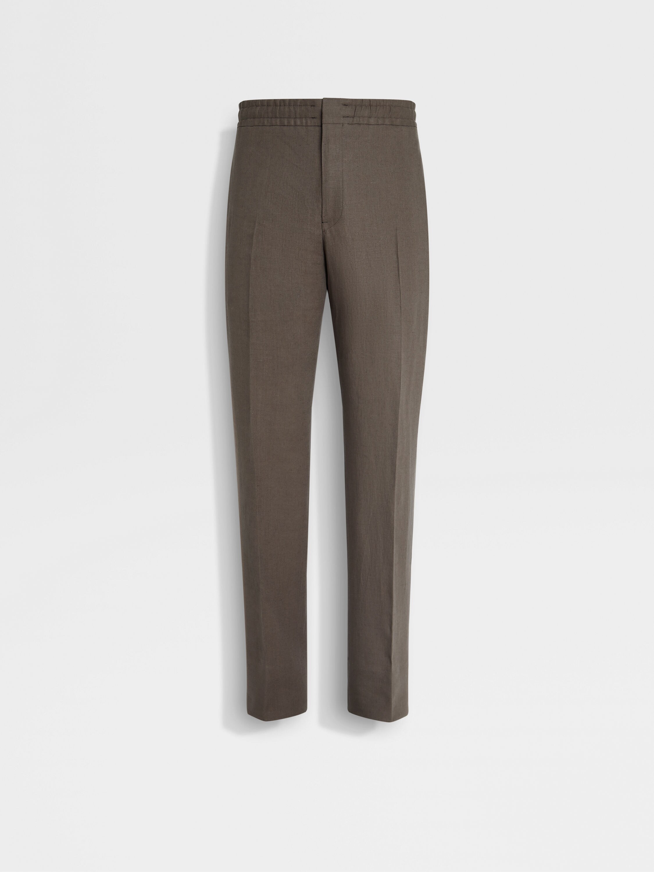Dark Taupe Oasi Lino Pants Main product photo