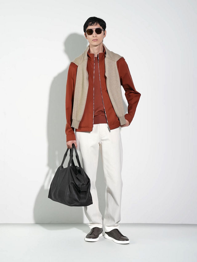 White Stone-washed Cotton Roccia Jeans