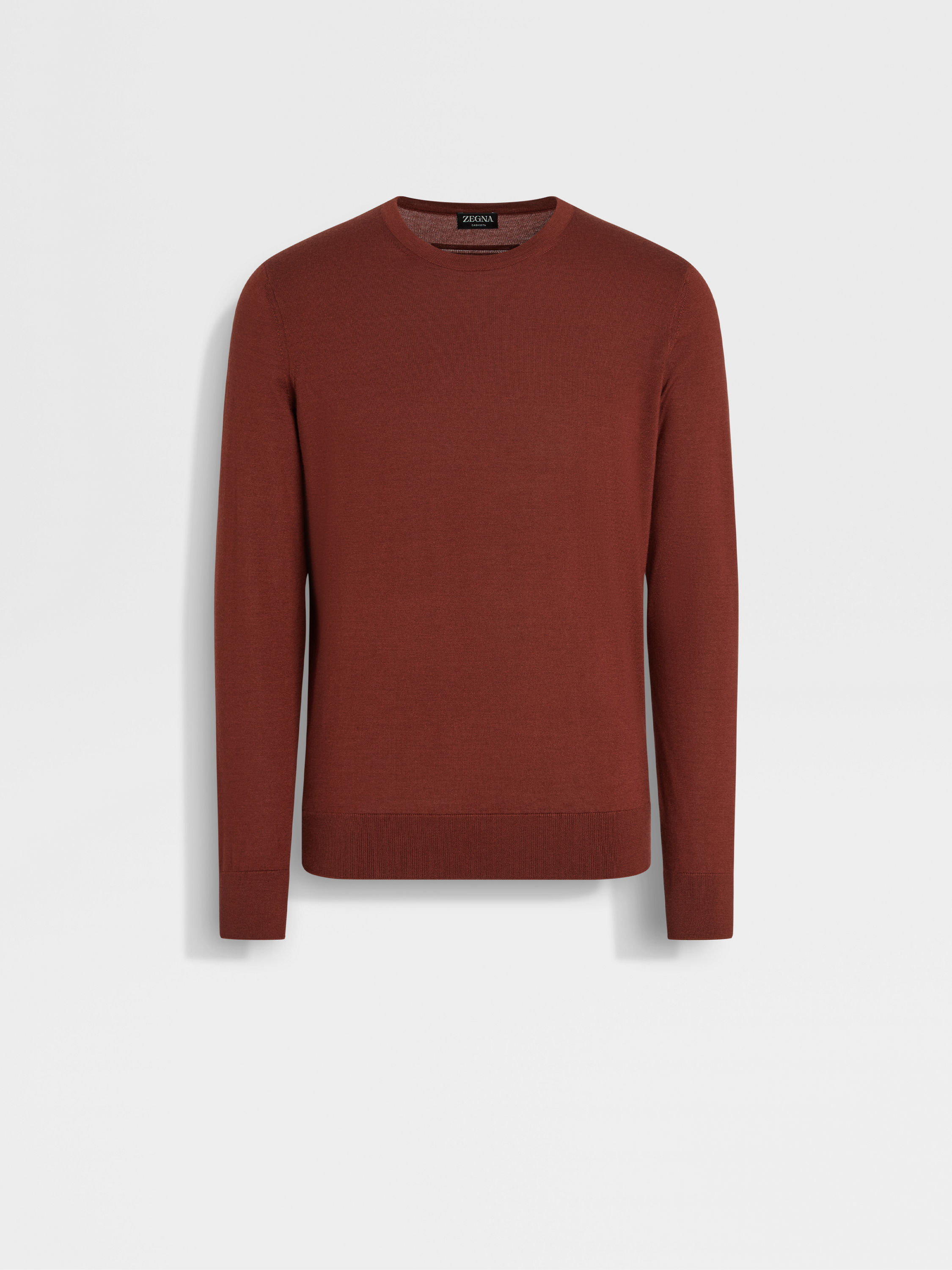 Brick Red Mélange Cashseta Crewneck Main product photo