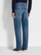 Blue Stone-washed Cotton Roccia Jeans Product detail photo #5