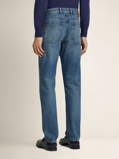 Blue Stone-washed Cotton Roccia Jeans SS26 33688985 | Zegna US
