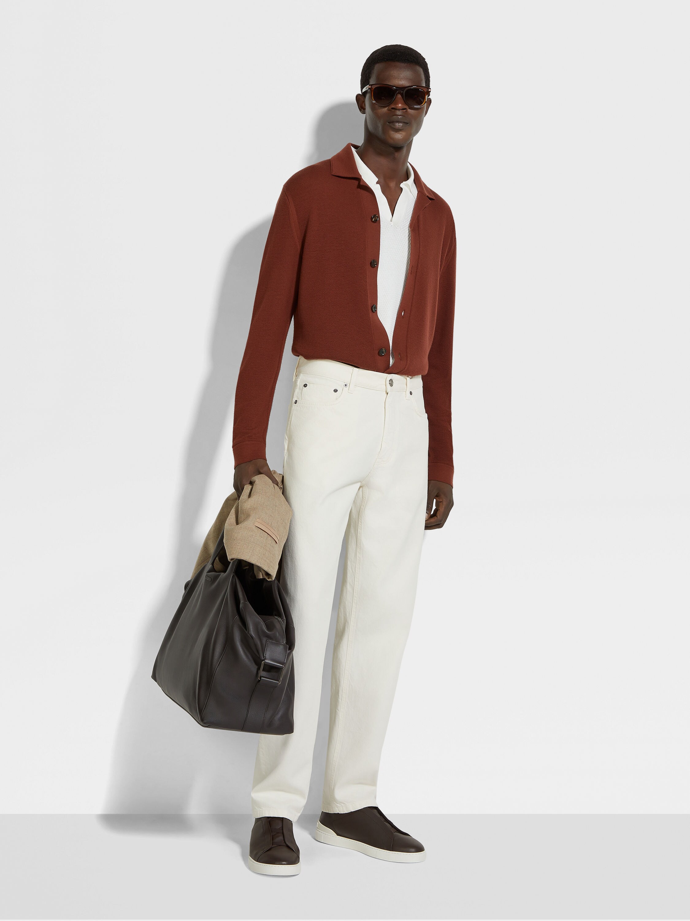 Brick Red Wool Shirt Product detail photo #2