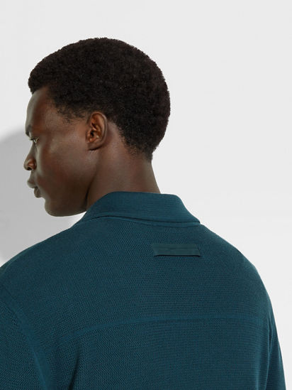 Dark Teal Blue Wool Shirt SS25 33707959 | Zegna RO Dark Teal Blue Wool Shirt SS25 33707959 | Zegna RO
