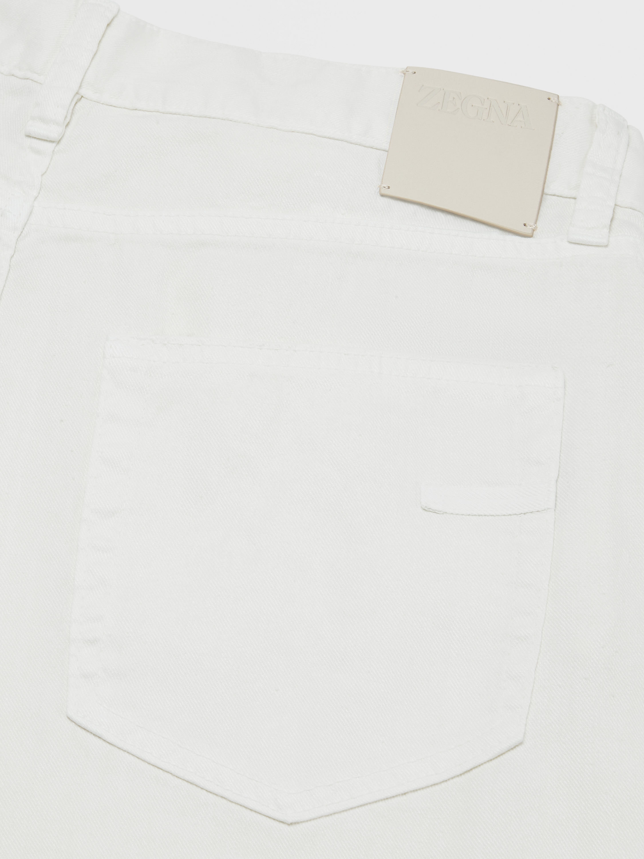 화이트 스트레치 리넨/코튼 Roccia 진 제품 상세 사진 #2