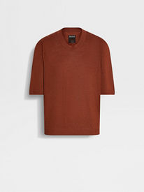 Tシャツ・カットソー ZEGNA Men T-shirt Brown UF388A9F732 D09 ZEGNA Men's Pure Cotton Crewneck T-Shirt - Bergdorf Goodman