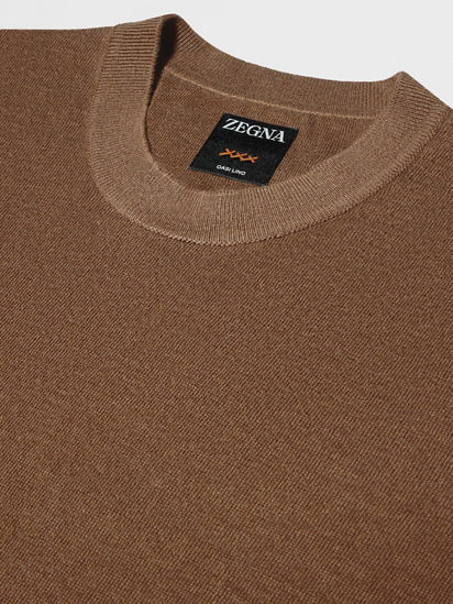Dark Taupe Oasi Lino T-shirt SS25 34740537 | Zegna US Dark Taupe Oasi Lino T-shirt SS25 34740537 | Zegna US