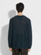 Dark Teal Blue Oasi Lino V-neck Product detail photo #4
