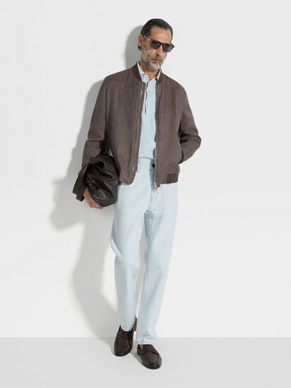 ブルゾン Z Zegna Bomber Oasi Lino Oasi Lino Bomber SS25 33992392 | Zegna US