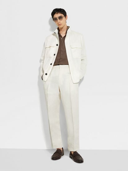 Oasi Lino Field Jacket SS25 33992753 | Zegna US Oasi Lino Field Jacket SS25 33992753 | Zegna US