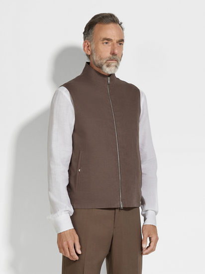 Oasi Lino Vest SS25 33976825 | Zegna US