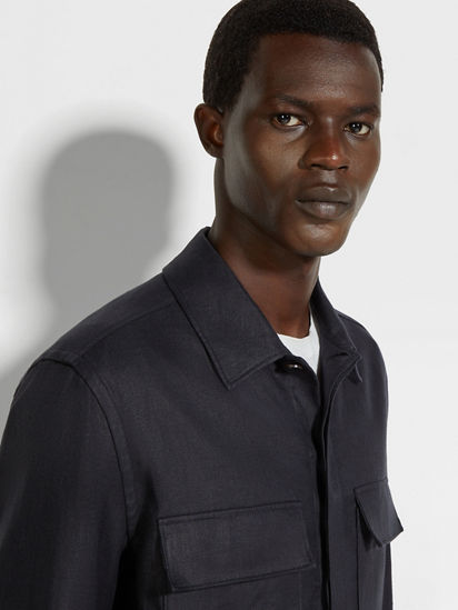 Oasi Lino Overshirt SS25 33825053 | Zegna IT