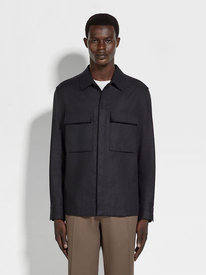 Oasi Lino Overshirt SS25 33825053 | Zegna IT