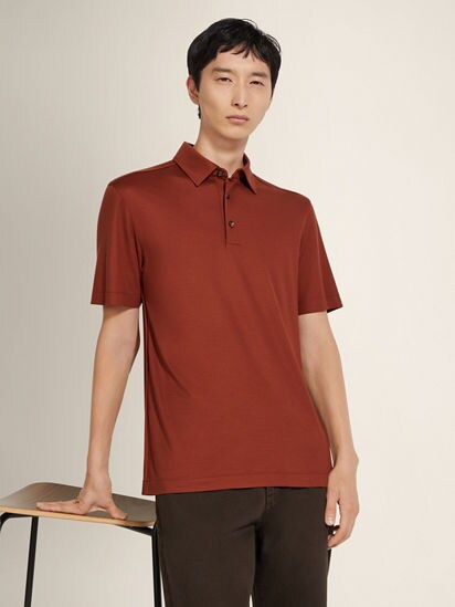 Brick Red Vellus Aureum Polo Shirt SS26 33733482 | Zegna US