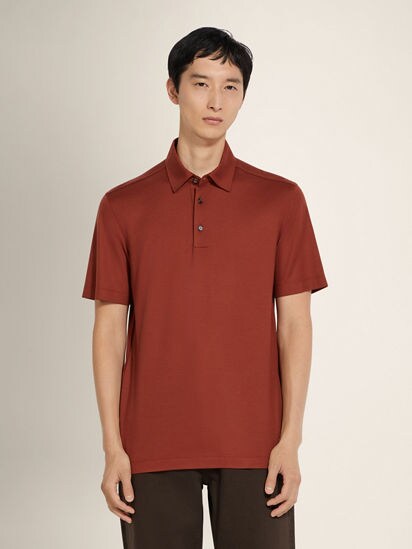 Brick Red Vellus Aureum Polo Shirt SS26 33733482 | Zegna US