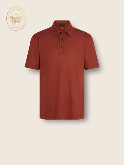 Brick Red Vellus Aureum Polo Shirt SS26 33733482 | Zegna US