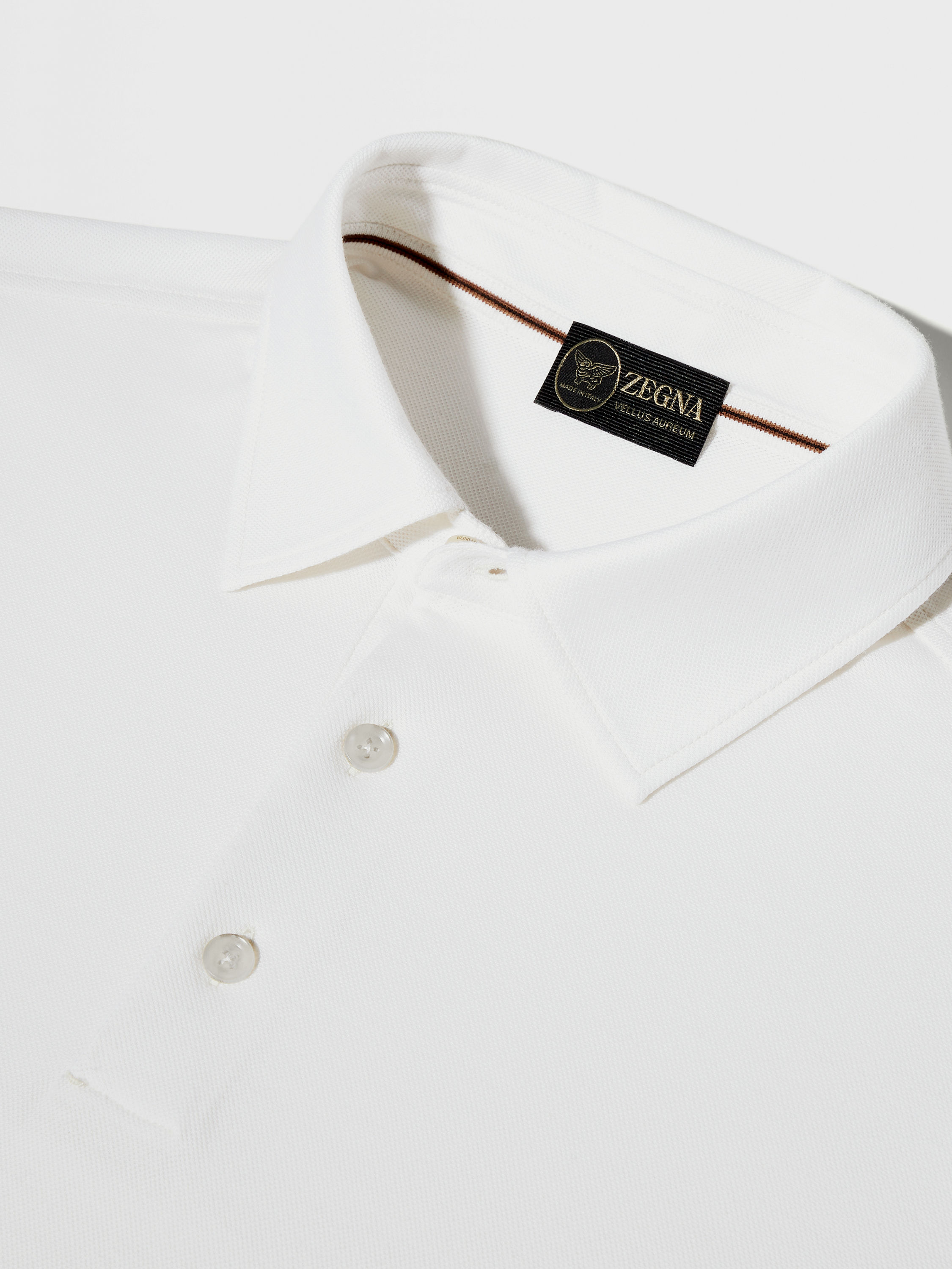 White Vellus Aureum Polo Shirt Product detail photo #5