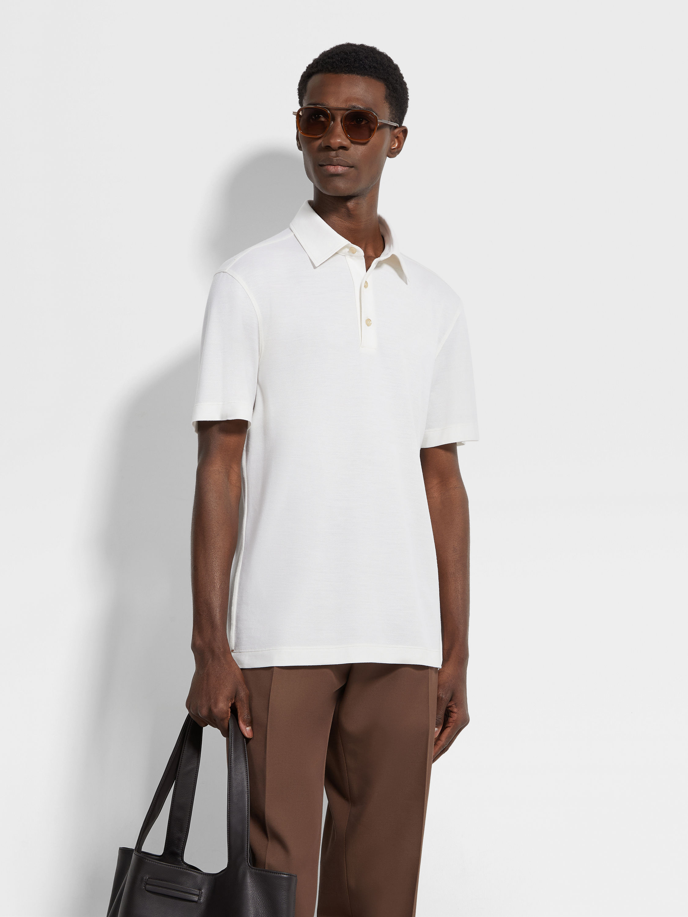 White Vellus Aureum Polo Shirt Product detail photo #2