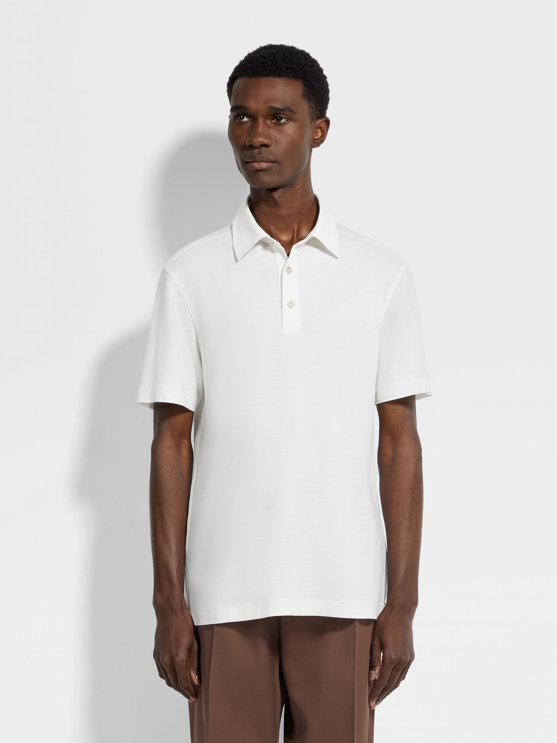 White Vellus Aureum Polo Shirt Product detail photo #3