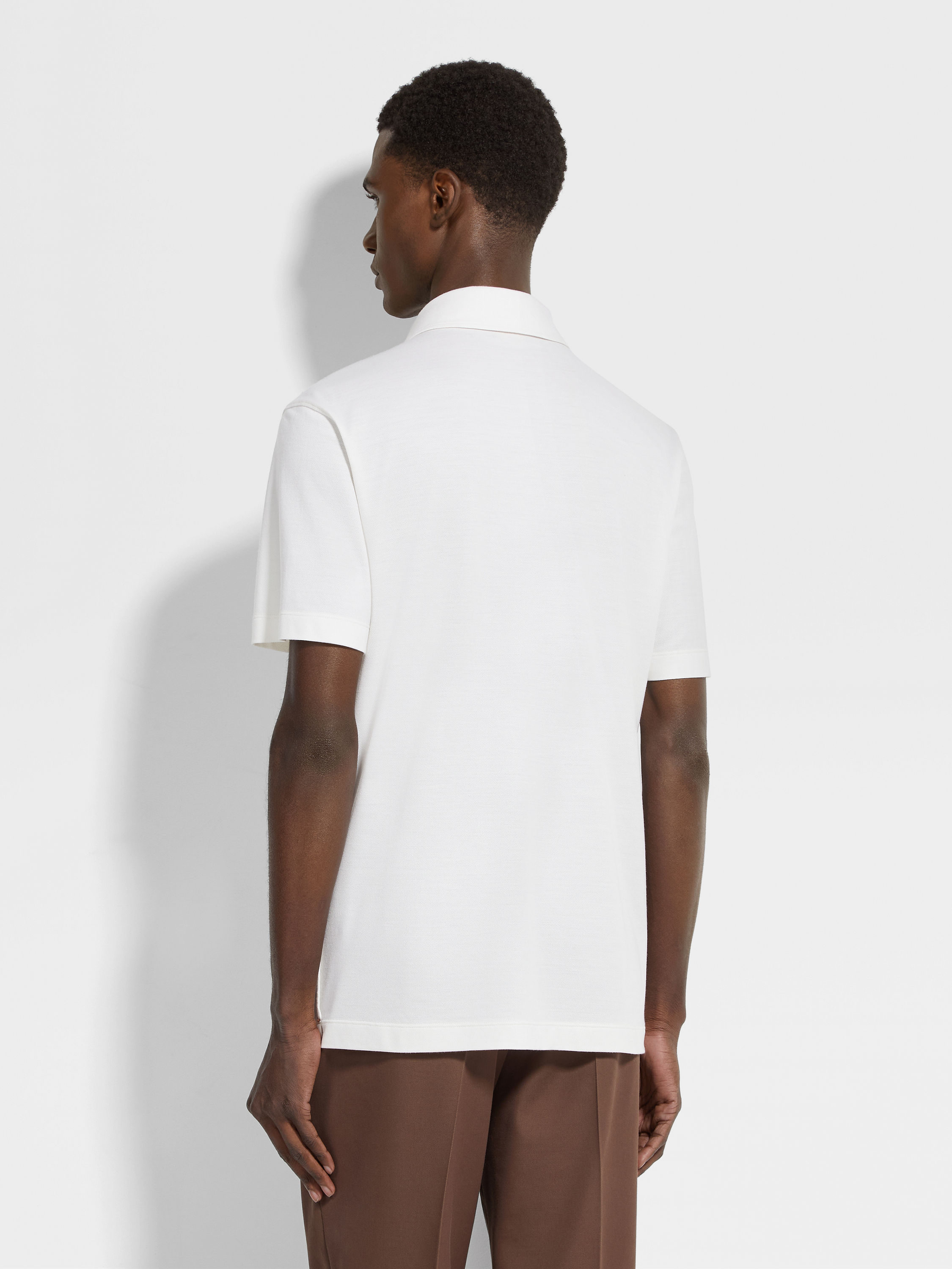 White Vellus Aureum Polo Shirt Product detail photo #4