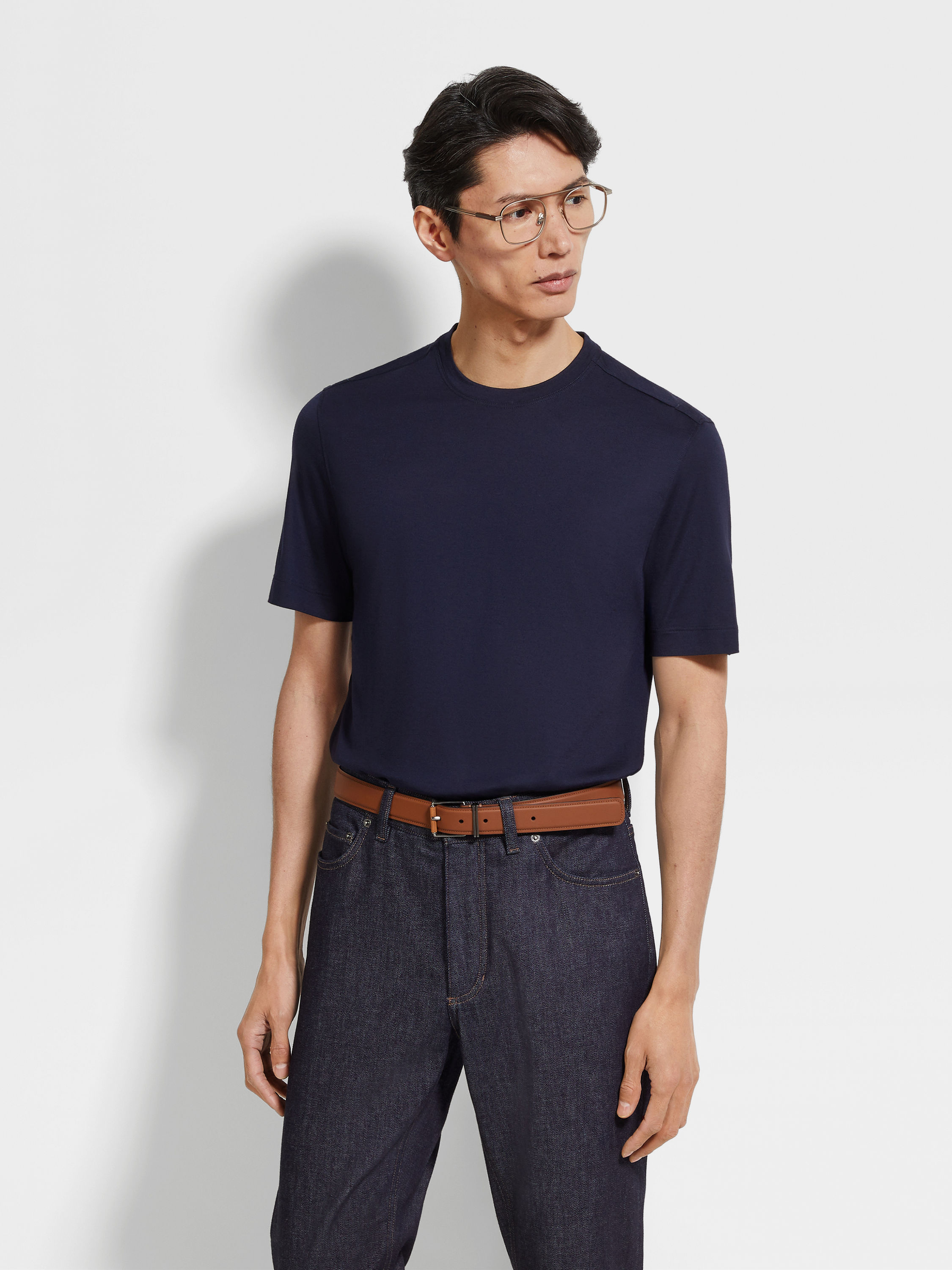 Navy Blue Vellus Aureum T-shirt Product detail photo #2
