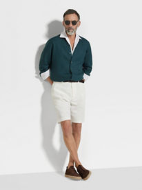 J.Crew: Short-sleeve Cotton Mesh-stitch Johnny-collar
