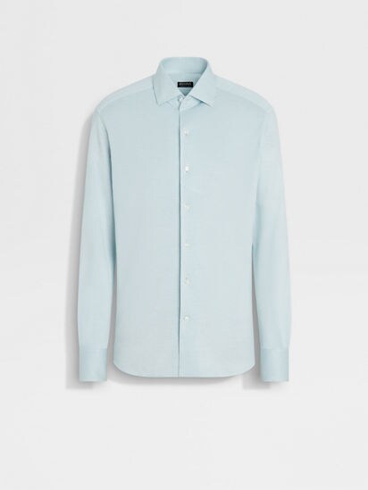 Silk and Linen Blend Shirt SS25 33659176 | Zegna US