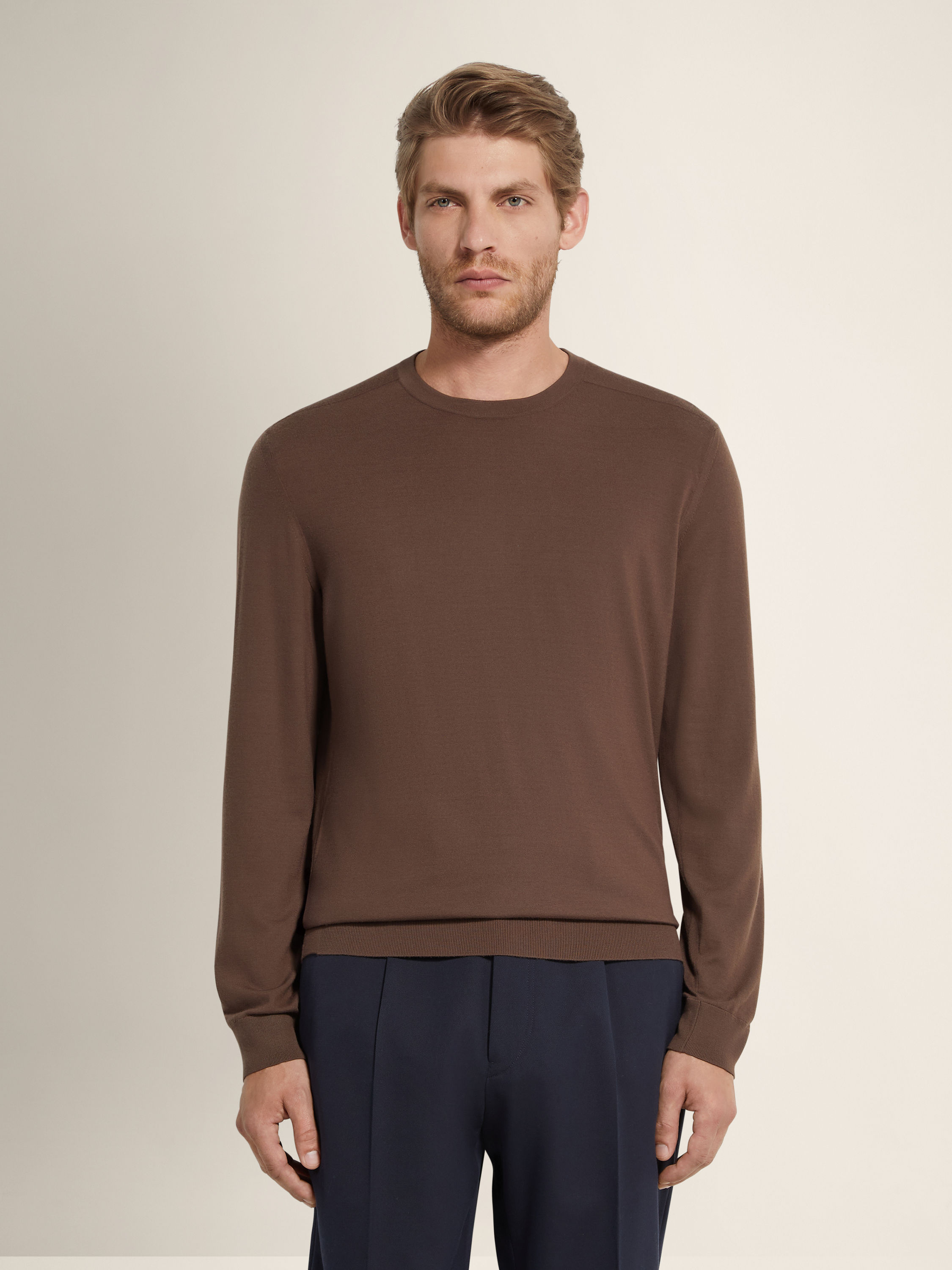 棕色 Vellus Aureum 圆领针织衫 产品细节图 #3