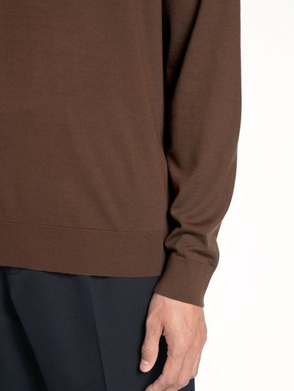 ブラウン Vellus Aureumクルーネック FW25 35501426 | Zegna JP