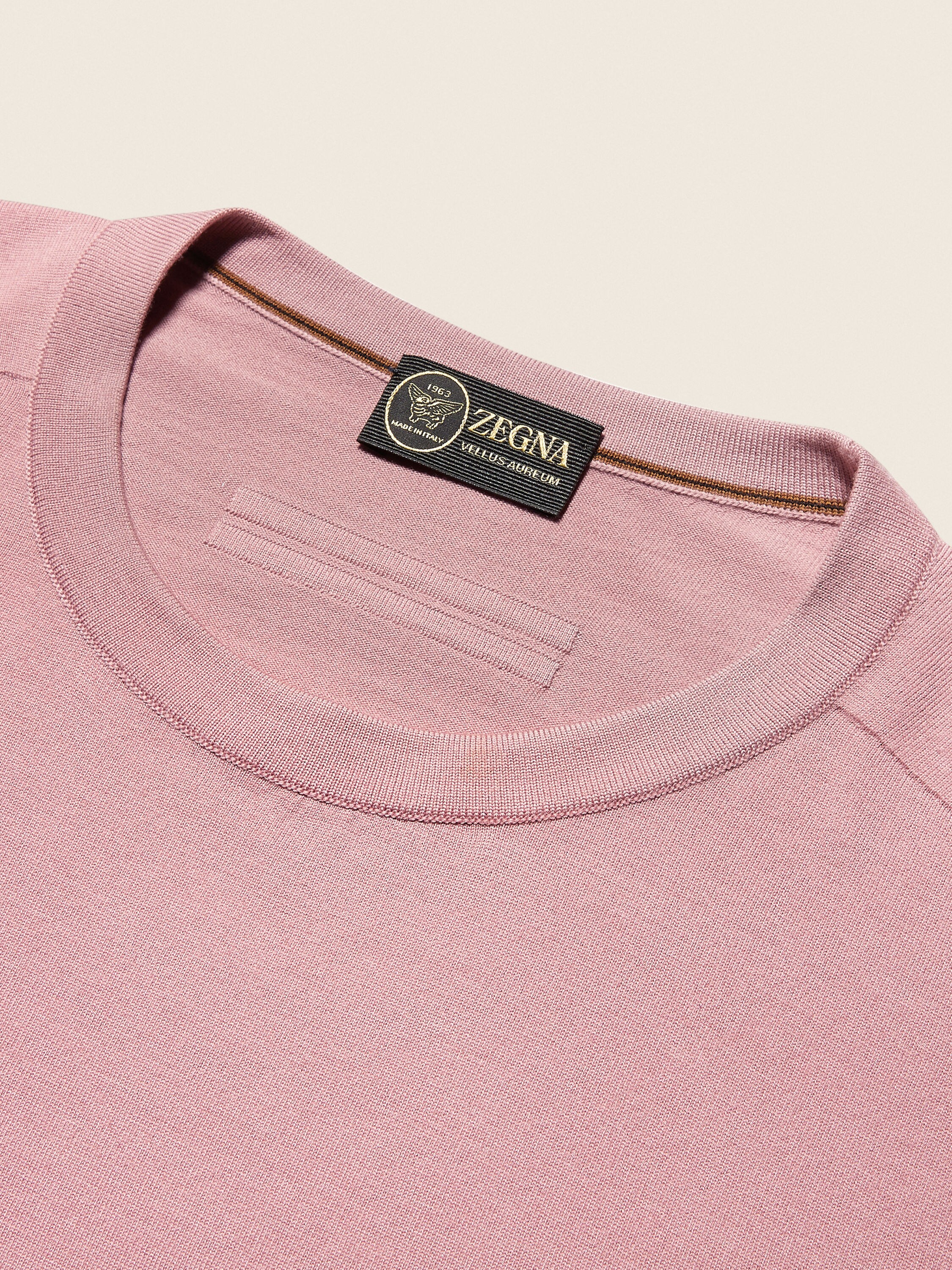 Pull Ras du Cou en Vellus Aureum Rose Clair Photo #5 de détail du produit