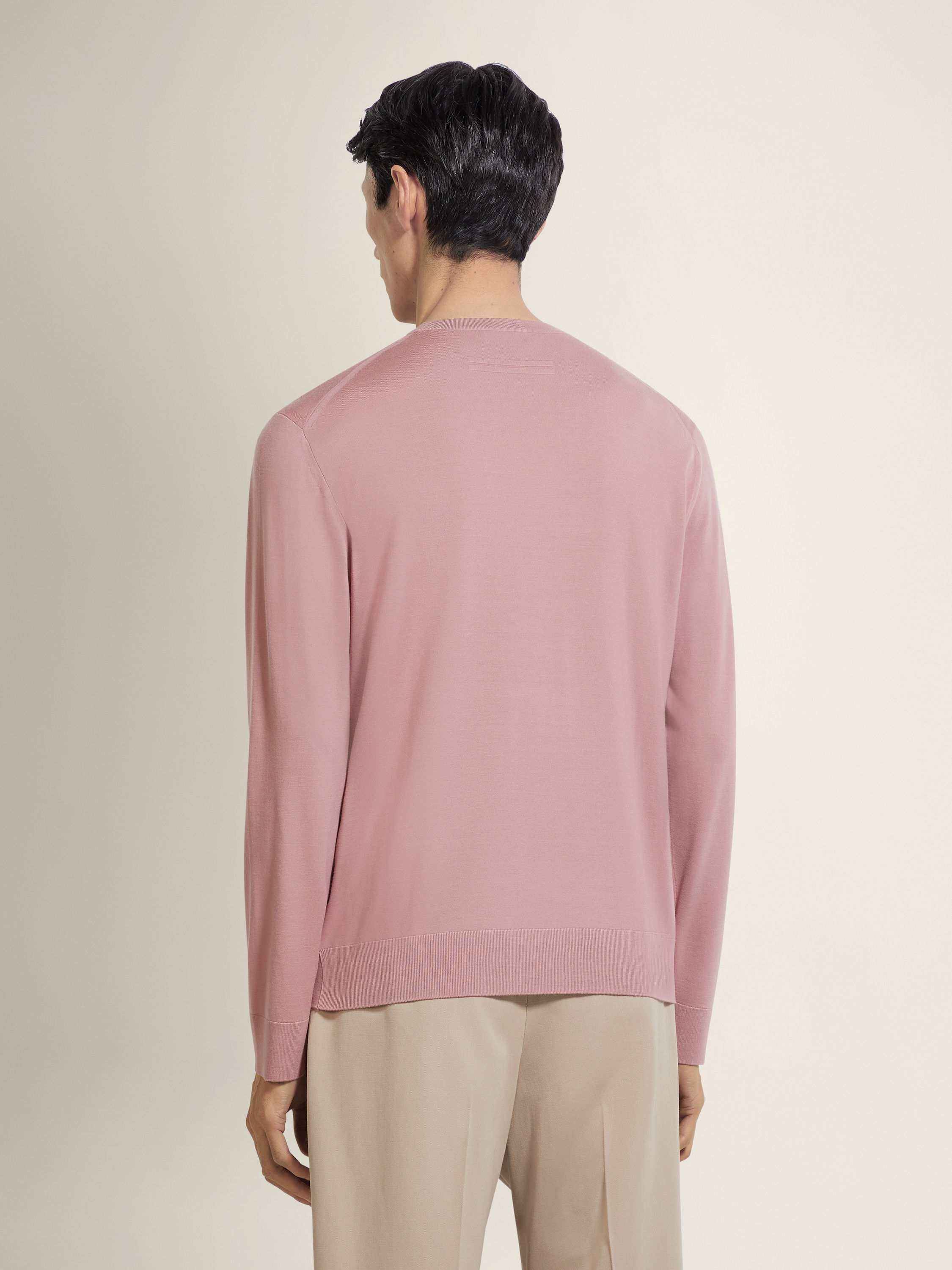 Pull Ras du Cou en Vellus Aureum Rose Clair Photo #4 de détail du produit